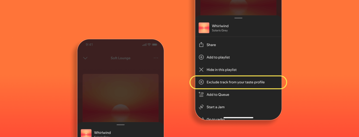 Spotify now lets you exclude tracks from your taste profile, improving recommendations
