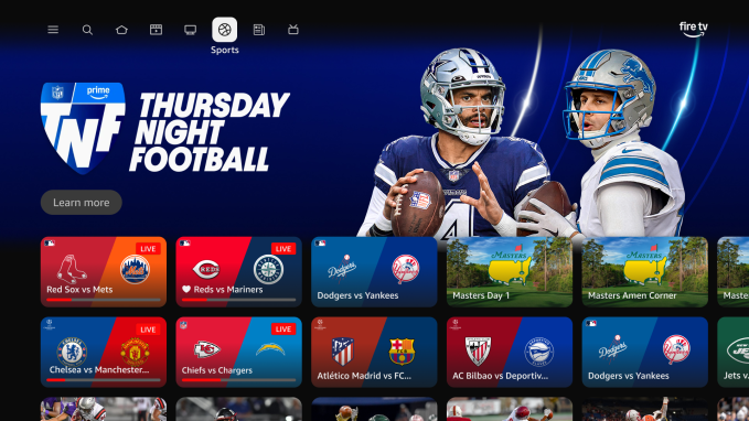 New Fire TV UI Sports