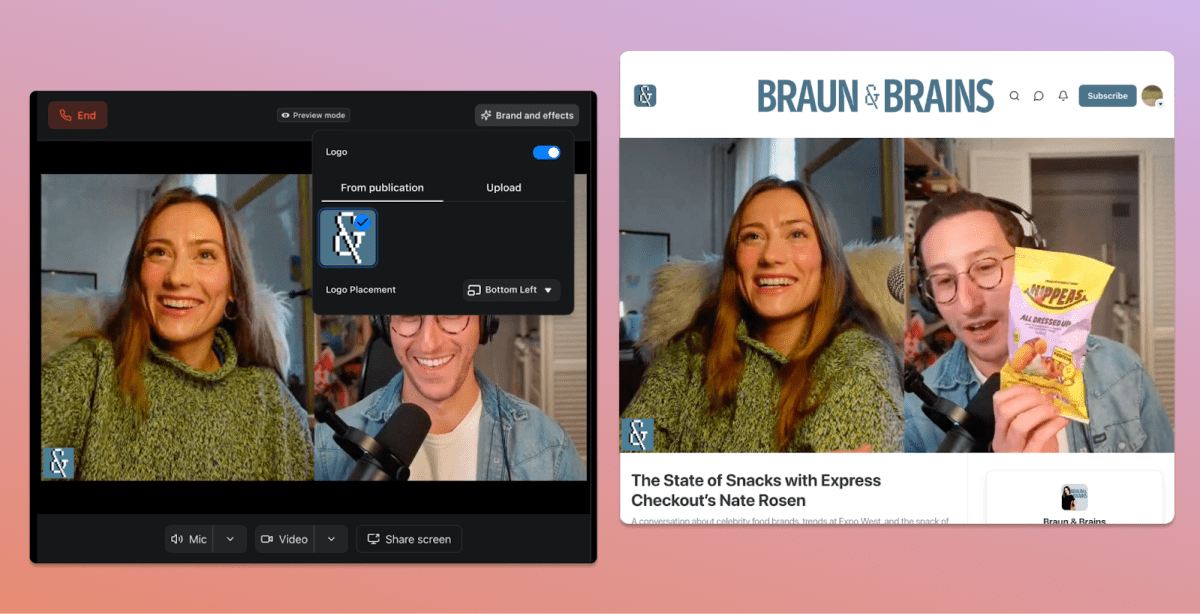 Substack launches a built-in recording studio