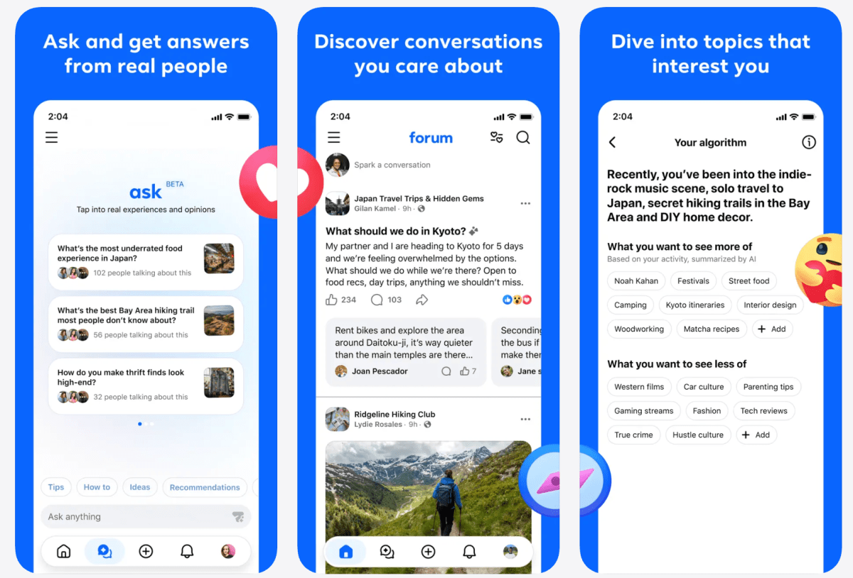 Meta quietly launches a new Reddit-like app called Forum
